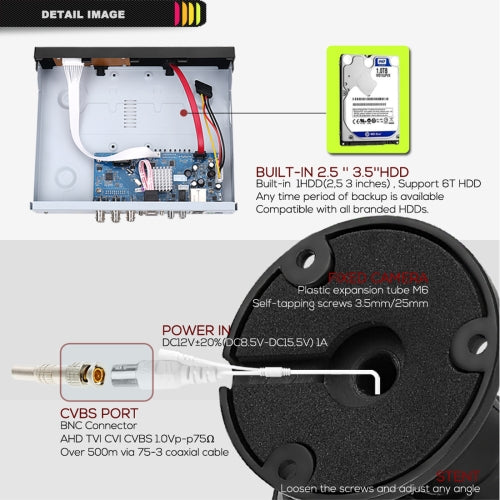 A2B5 720P 1.0 Mega Pixel 2 x Bullet AHD Cameras AHD DVR Kit, Support Night Vision / Motion Detection, IR Distance: 20m, A2B5 Kit A2B5 720P 1.0 Mega Pixel 2 x Bullet AHD Cameras AHD DVR Kit, Support Night Vision / Motion Detection, IR Distance: 20m, A2B5 Kit